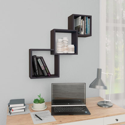 Mensole Cubo Parete 68X15X68 Cm Legno Multistrato
