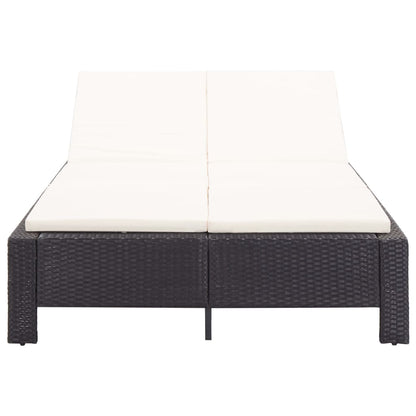 Lettino Prendisole A 2 Posti Con Cuscino In Polyrattan