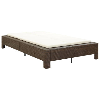 Lettino Prendisole A 2 Posti Con Cuscino In Polyrattan