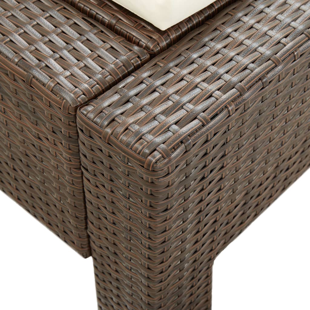 Lettino Prendisole A 2 Posti Con Cuscino In Polyrattan