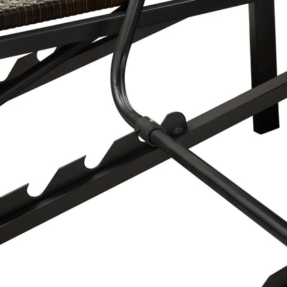Lettino Prendisole A 2 Posti Con Cuscino In Polyrattan
