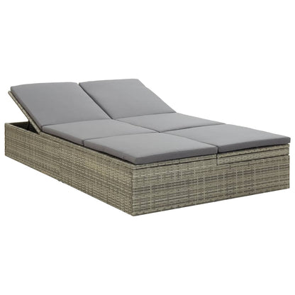 Lettino Prendisole Trasformabile Con Cuscino Polyrattan