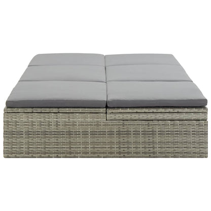 Lettino Prendisole Trasformabile Con Cuscino Polyrattan