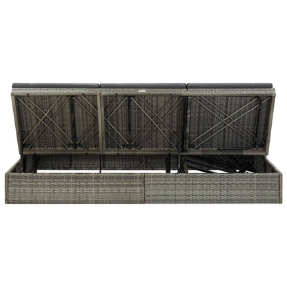 Lettino Prendisole Trasformabile Con Cuscino Polyrattan