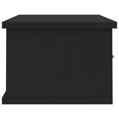 Scaffale Con Cassetti A Parete 60X26X18,5 Cm Multistrato Nero