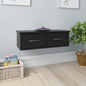 Scaffale Con Cassetti A Parete 60X26X18,5 Cm Multistrato Nero
