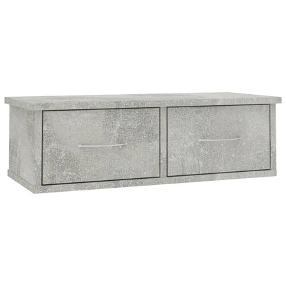 Scaffale Cassetti Parete 60X26X18,5 Multistrato Grigio Cemento