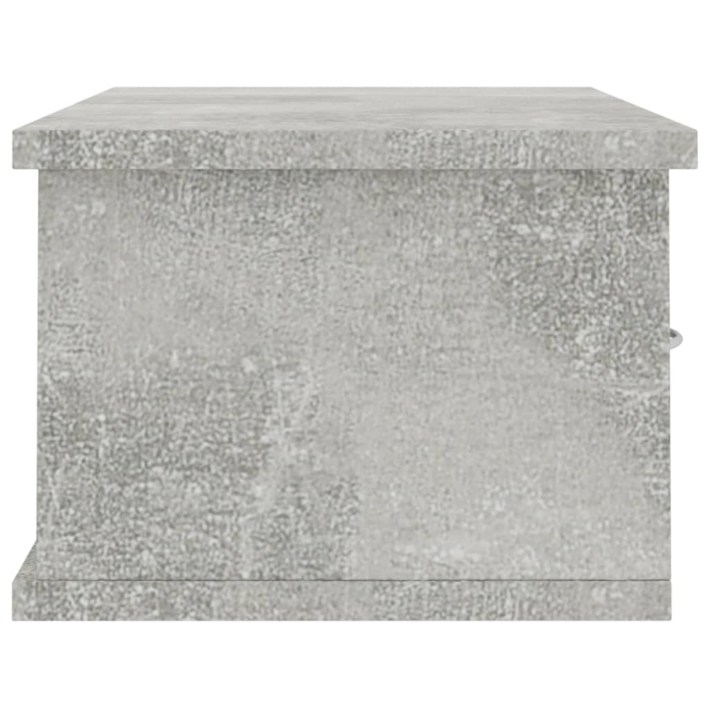 Scaffale Cassetti Parete 60X26X18,5 Multistrato Grigio Cemento