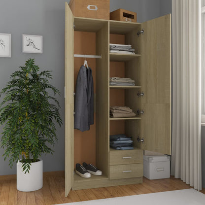 Armadio 80X52X180 Cm In Legno Multistrato