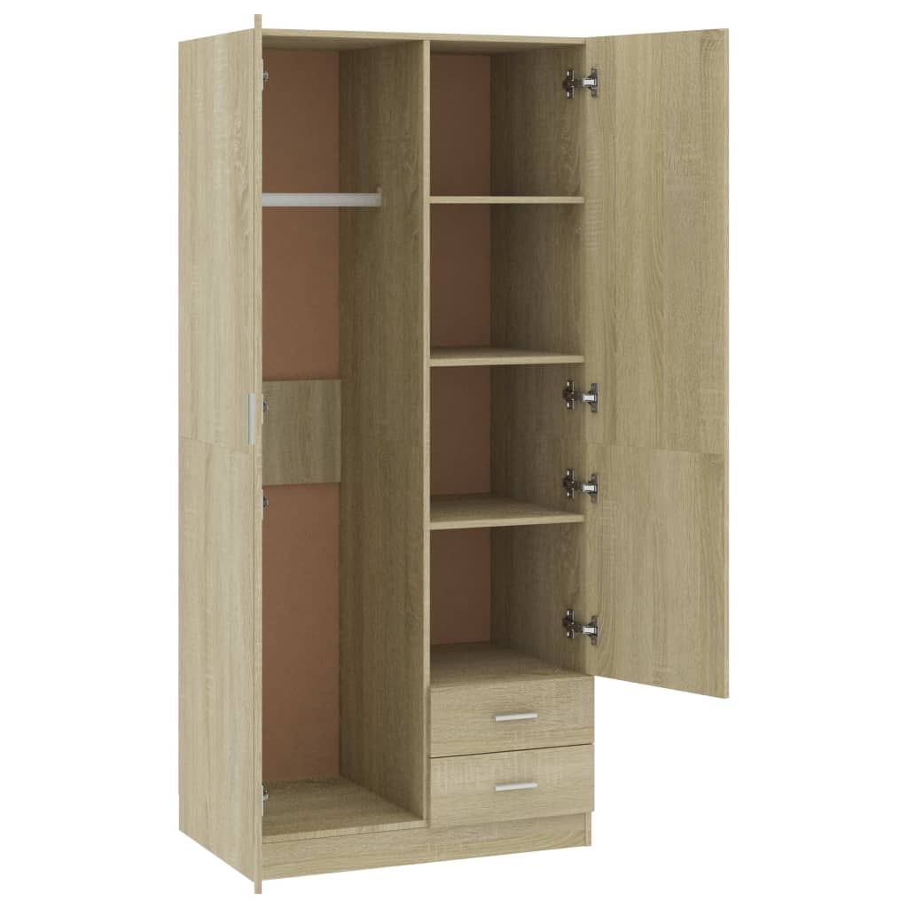Armadio 80X52X180 Cm In Legno Multistrato