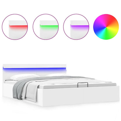 Giroletto Contenitore Idraulico Led Similpelle 160X200Cm