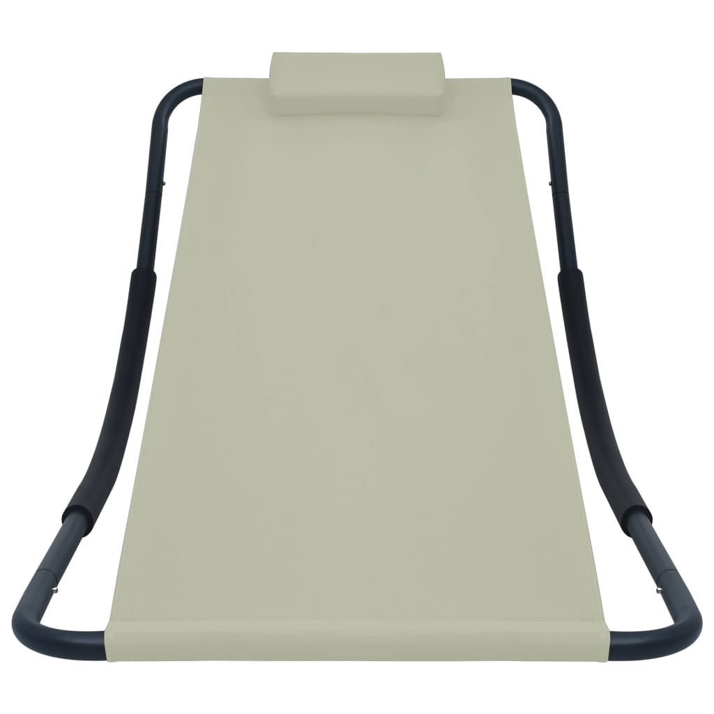 Lettino Da Giardino 200X90 Cm In Acciaio
