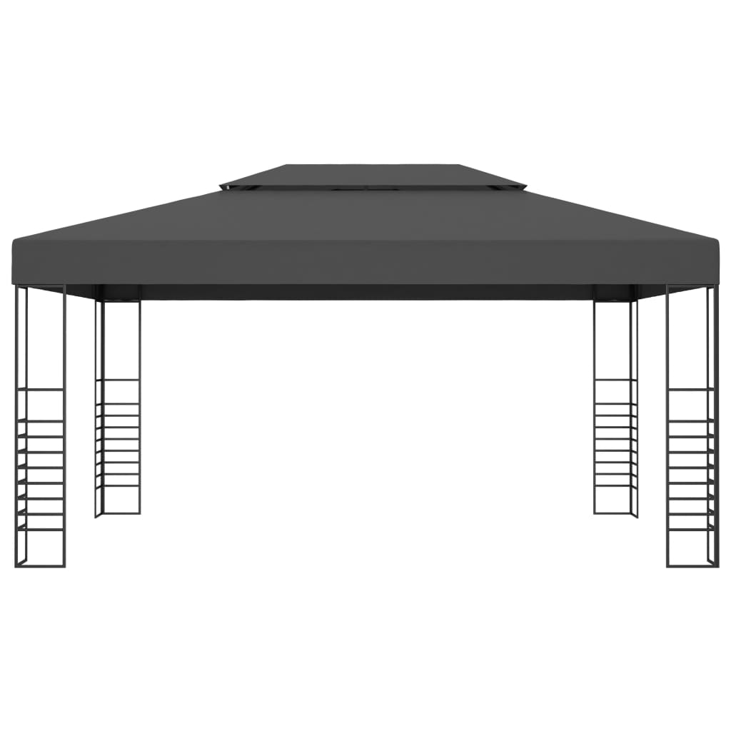 Gazebo Da Giardino 6X3X2,7 M Grigio 180 G/M²