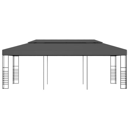 Gazebo Da Giardino 6X3X2,7 M Grigio 180 G/M²