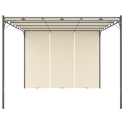 Gazebo Da Giardino Con Tenda Laterale 4X3X2,25 M
