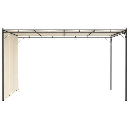 Gazebo Da Giardino Con Tenda Laterale 4X3X2,25 M
