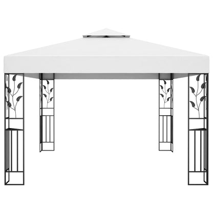 Gazebo Con Tetto Doppio 3X4 M Grigio 180 G/M²