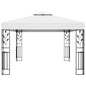 Gazebo Con Tetto Doppio 3X4 M Grigio 180 G/M²