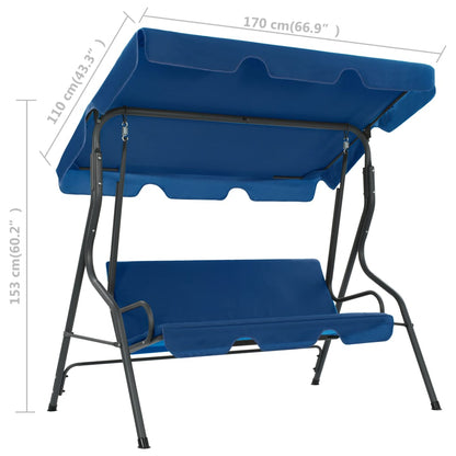 Panchina A Dondolo Da Giardino 170X110X153 Cm Tessuto