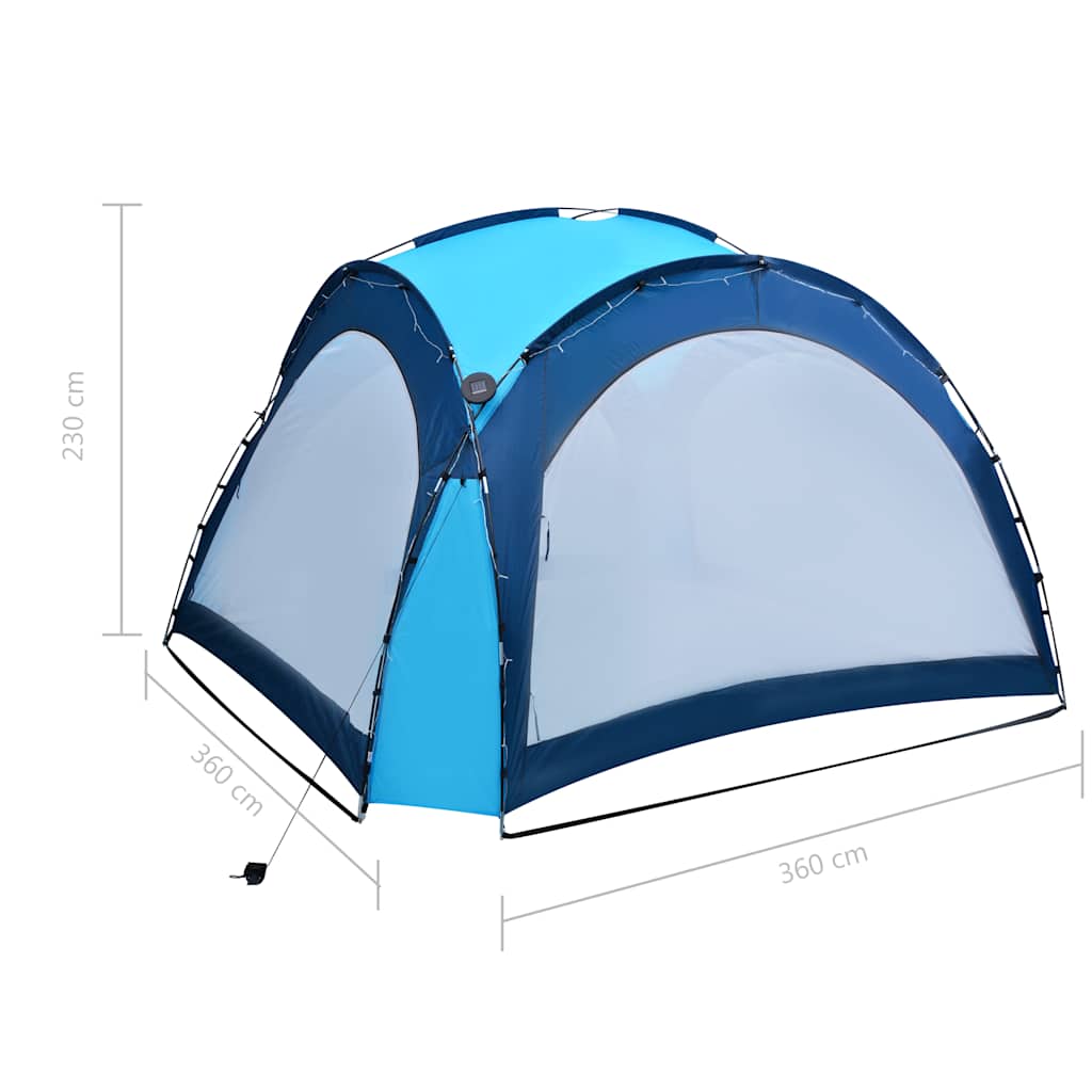 Tenda Per Feste Con Led E 4 Pareti 3,6X3,6X2,3 M