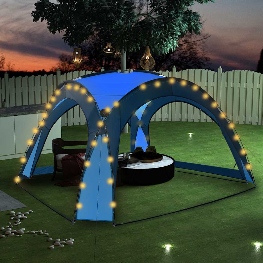 Tenda Per Feste Con Led E 4 Pareti 3,6X3,6X2,3 M