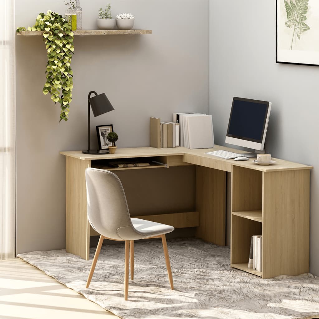 Scrivania Angolo Artigianale 120X140X75 Cm Legno Multistrato