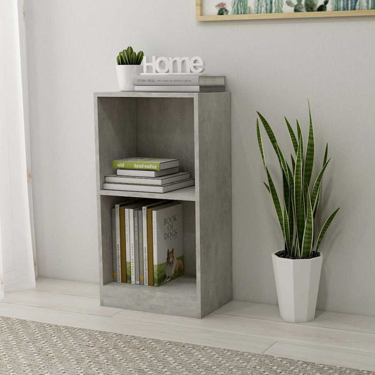Libreria Grigio Cemento 40X24X75 Cm In Legno Multistrato