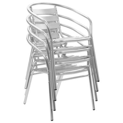 Sedie Impilabili Per Esterno 4 Pz In Alluminio