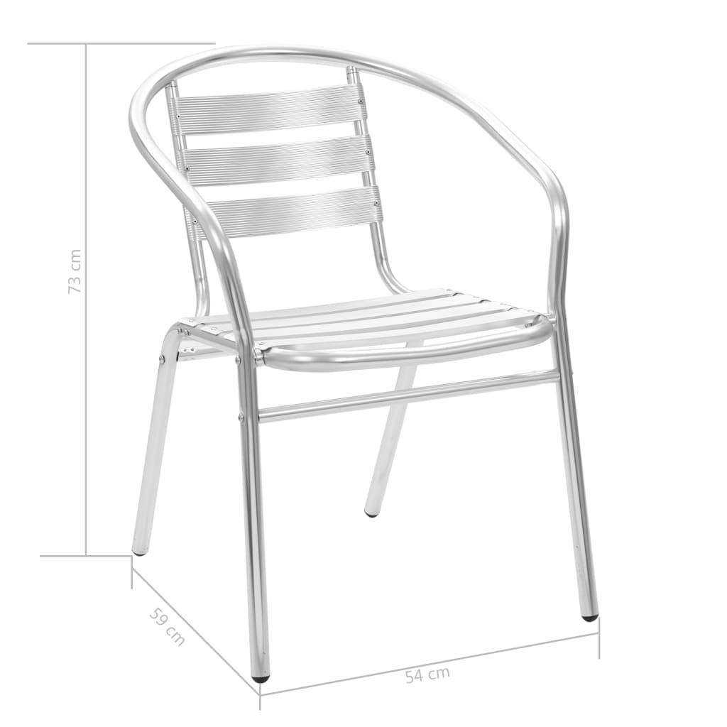 Sedie Impilabili Per Esterno 4 Pz In Alluminio