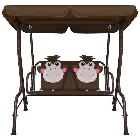 Dondolo A Panchina Per Bambini 115X75X110 Cm In Tessuto