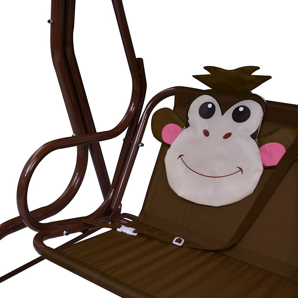 Dondolo A Panchina Per Bambini 115X75X110 Cm In Tessuto