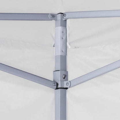Gazebo Pieghevole Professionale 4 Pareti 2X2M Acciaio Bianco Bianco