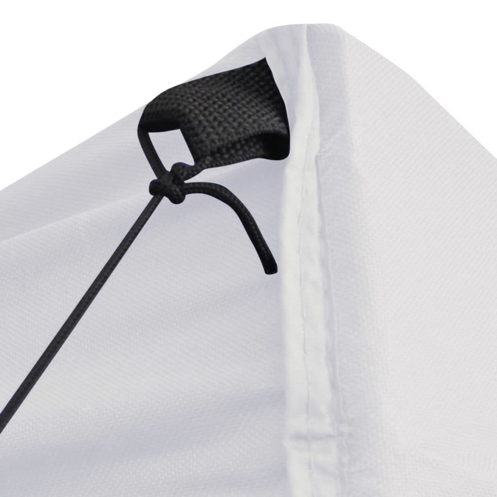 Gazebo Pieghevole Professionale 4 Pareti 2X2M Acciaio Bianco Bianco