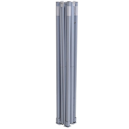 Gazebo Pieghevole Professionale 4 Pareti 2X2M Acciaio Bianco Bianco