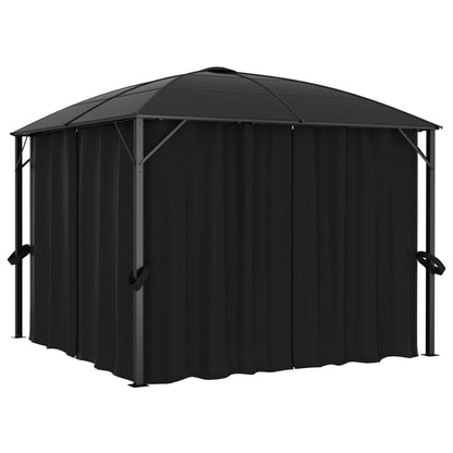 Gazebo Con Tende 300X300X265 Cm Antracite