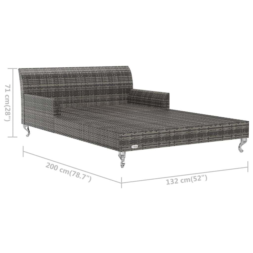Lettino Prendisole Per 2 Persone Con Cuscini Polyrattan