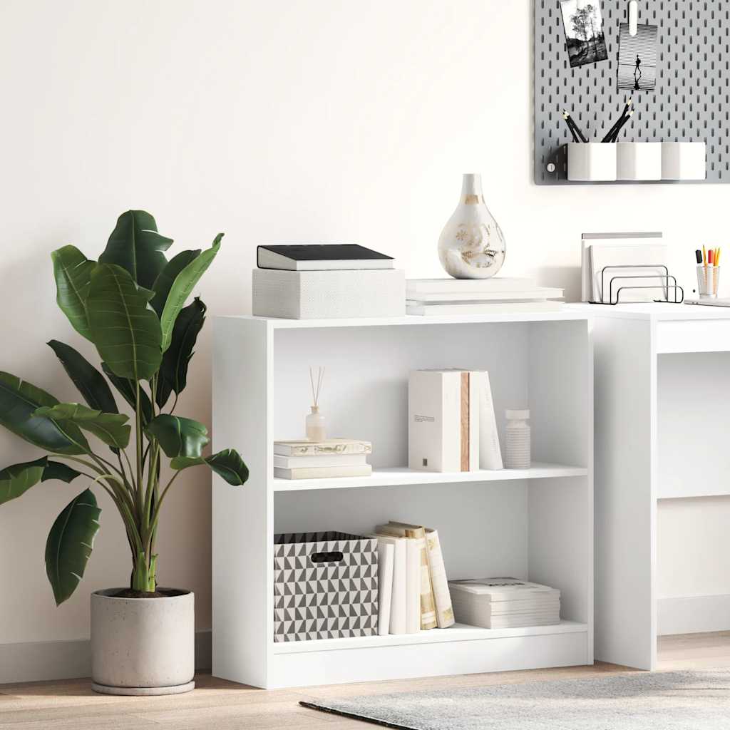 Libreria Bianca 80X24X75 Cm In Legno Multistrato