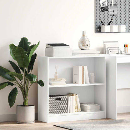 Libreria Bianca 80X24X75 Cm In Legno Multistrato