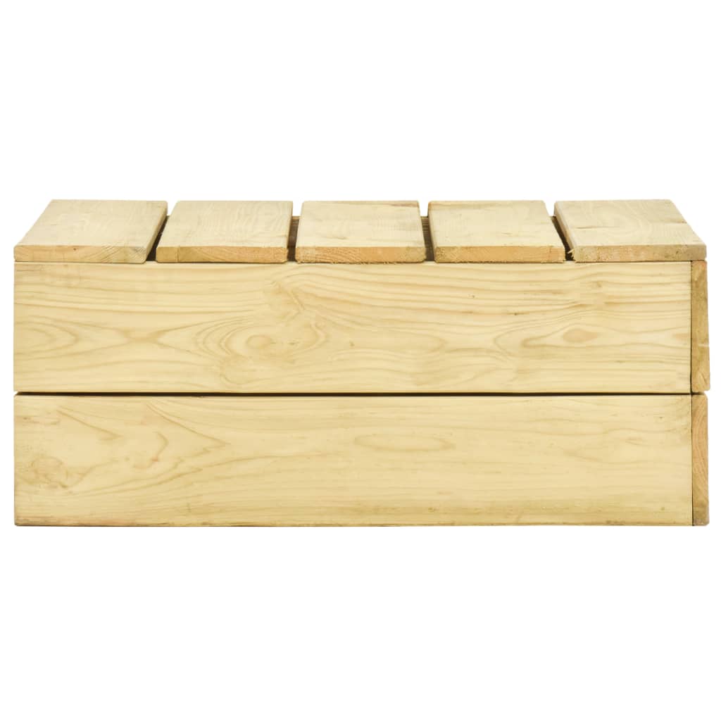 Tavolo Da Giardino 75X75X31 Cm In Legno Di Pino Impregnato