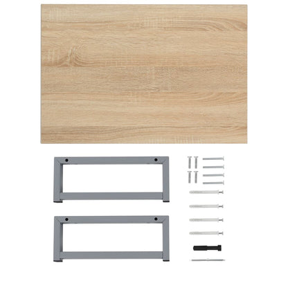 Set Mobili Da Bagno 2 Pz Ceramica Rovere Marrone