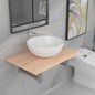 Set Mobili Da Bagno 2 Pz Ceramica Rovere Marrone