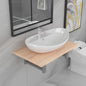 Set Mobili Da Bagno 2 Pz Ceramica Rovere Marrone