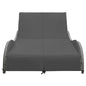 Lettino Prendisole Con Cuscino In Polyrattan Antracite