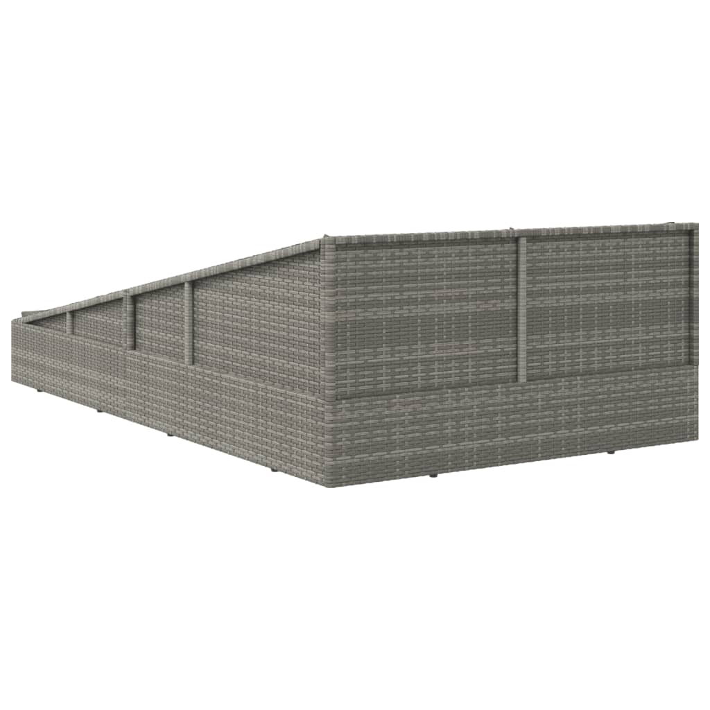 Lettino Da Giardino Grigio 110X200 Cm In Polyrattan