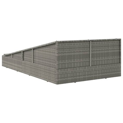 Lettino Da Giardino Grigio 110X200 Cm In Polyrattan