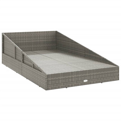 Lettino Da Giardino Grigio 110X200 Cm In Polyrattan