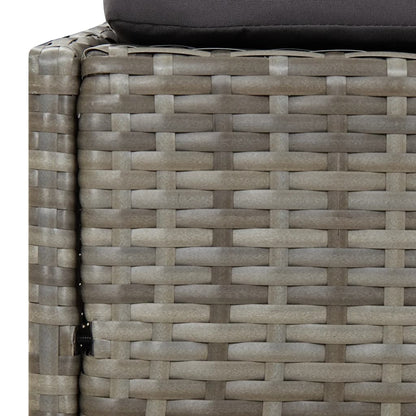 Lettino Da Giardino Grigio 110X200 Cm In Polyrattan