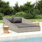 Lettino Da Giardino Grigio 110X200 Cm In Polyrattan