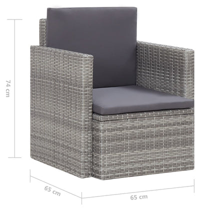 Sedia Da Giardino Con Cuscini In Polyrattan