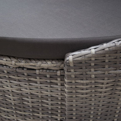 Lettino Prendisole Con Baldacchino In Polyrattan